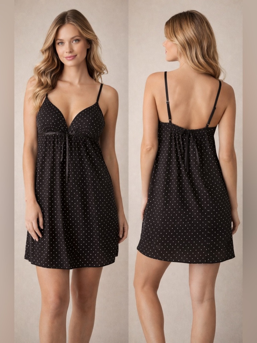 Morgan Taylor Intimates Polka Dot Slip Dress